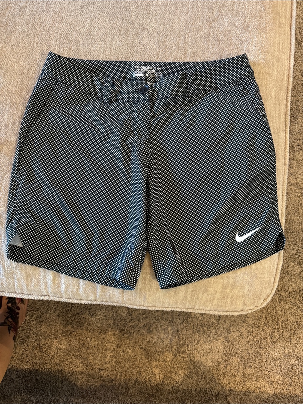 Nike Black and White Dot Athletic Shorts